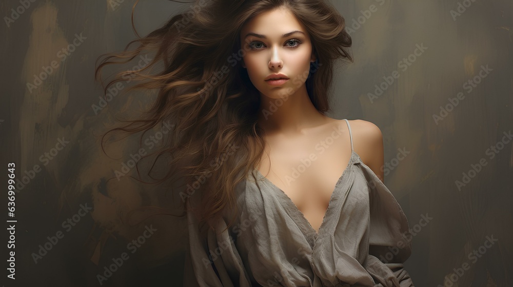Portrait of a beautiful girl, photo of a beautiful lady, fashionable model. Portrait of a beautiful girl, photo of a beautiful lady, fashionable model.