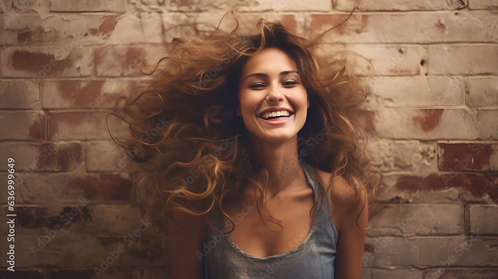 Fototapeta premium Portrait of a beautiful girl, photo of a beautiful lady, fashionable model.