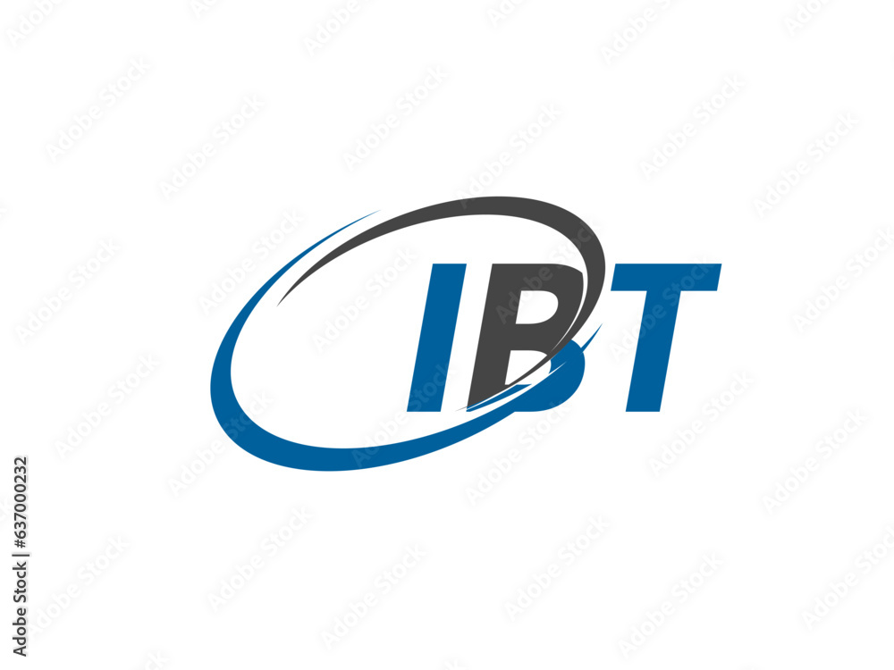 IBT letter creative modern elegant swoosh logo design IBT letter creative modern elegant swoosh logo design