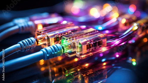 Canvastavla modern technology network cable