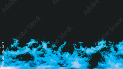 a wall of blue fire. wall of blue flames on a black background