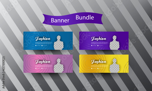 Creative Facebook covers bundle.  New Ads banner bundles, blue, purple, pink, yellow colors design.  best for marketing.