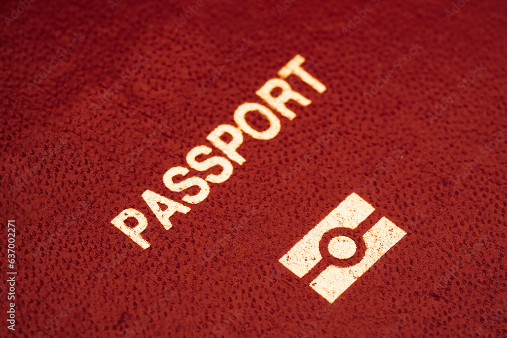 Passport writing in a passport cover Passport writing in a passport cover