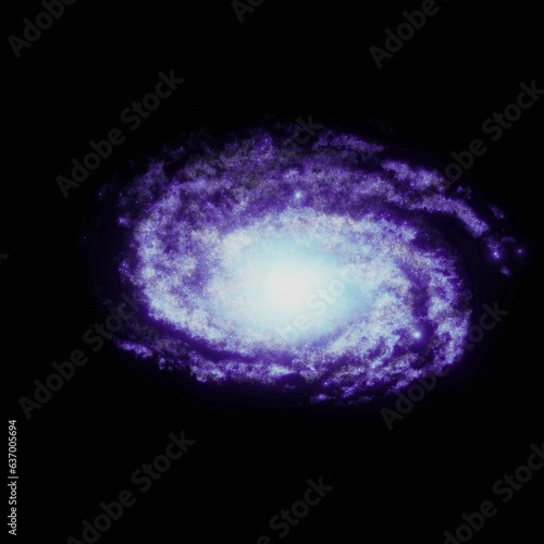 Bright spiral galaxy with stars in space. Galaxy Andromeda sci-fi high quality space wallpaper.
