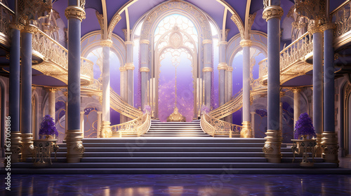 アニメの背景素材-城の大階段