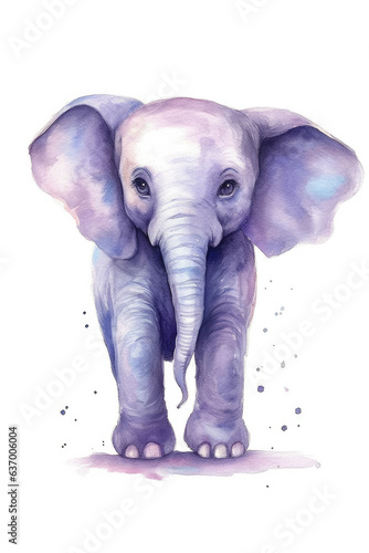 Baby elephant, watercolor.