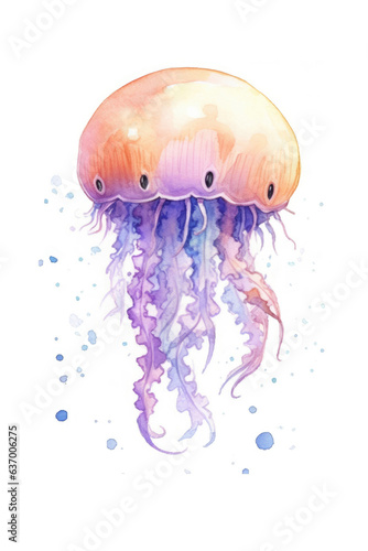 Baby jellyfish, watercolor.
