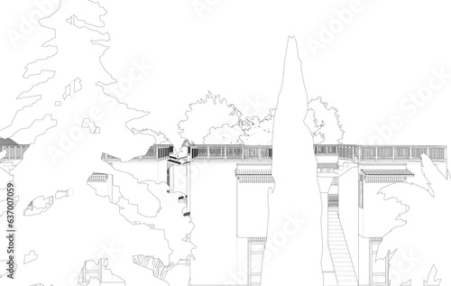 3D illustration of residential project