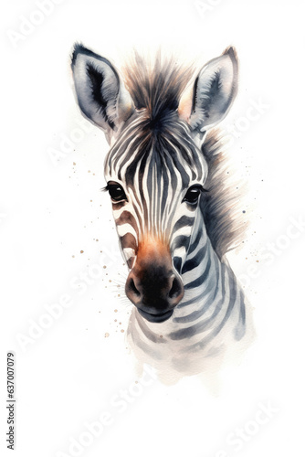 Baby zebra  watercolor