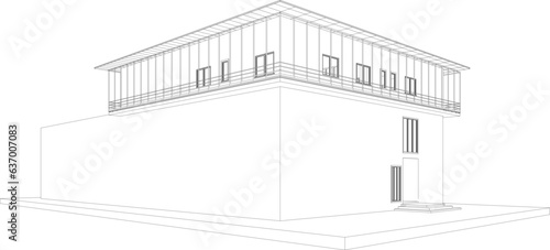 3D illustration of residential project