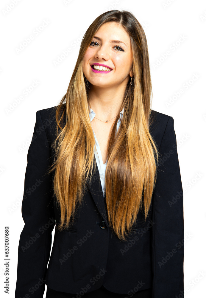 Portrait of a beautiful businesswoman isolated on white background Portrait of a beautiful businesswoman isolated on white background