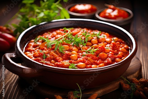 Tomatoey Goodness: Delicious Beans in Flavorful Tomato Sauce for Your Gastronomic Pleasure: Generative AI