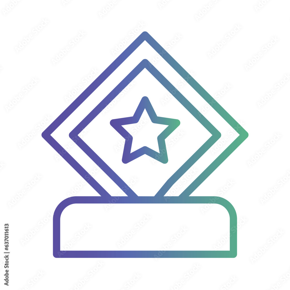 Win Gift Prize Gradient Line Icon Win Gift Prize Gradient Line Icon