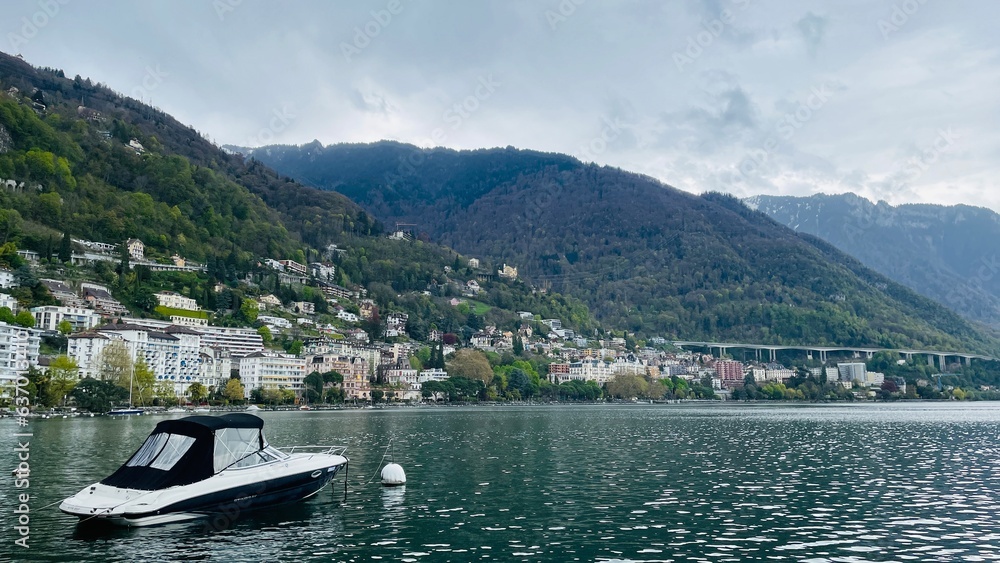 Boats on the lake -  Montreux, Switzerland