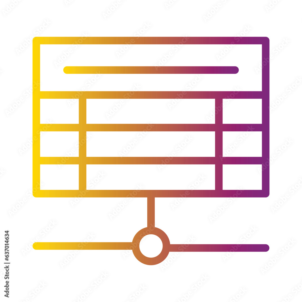 Components Server Pc Gradient Line Icon Components Server Pc Gradient Line Icon