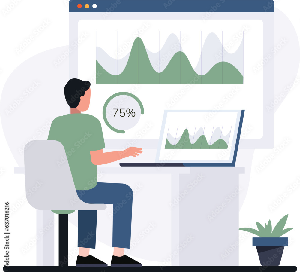 Business people doing analytics Business people doing analytics