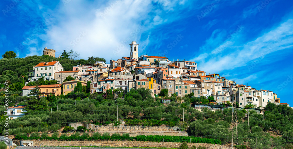 The village of Torrazza, Liguria, Ita