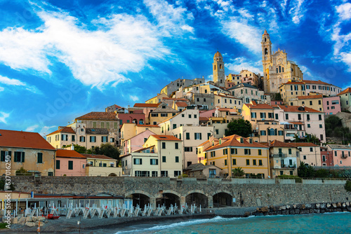 The village of Cervo on the Italian Riviera, Liguria, Italy