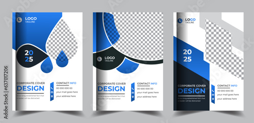 Corporate business brochure book cover company profile annual report template