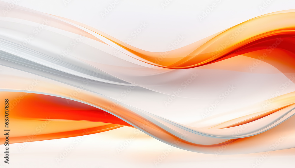 Fototapeta premium Orange Wavy Flow Background