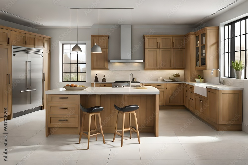 Fototapeta premium modern kitchen interior Generated Ai