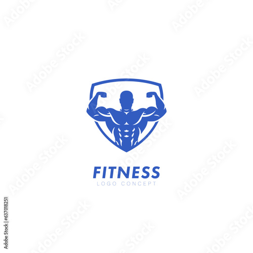 Fitness Gym Logo Symbol Design Template Flat Style Vector