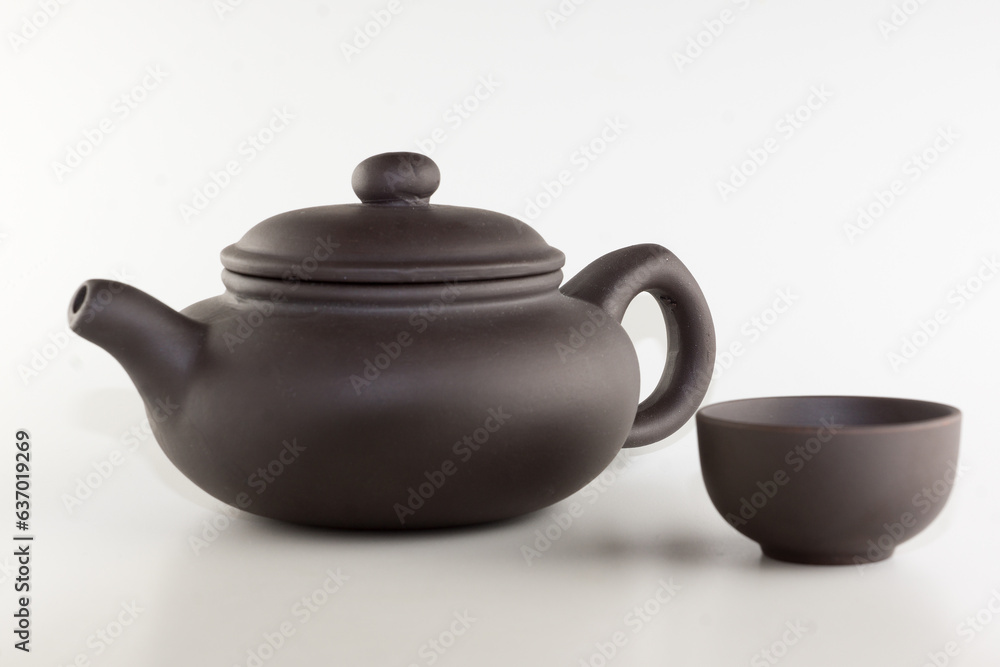 tea accessories isolated on white background tea accessories isolated on white background