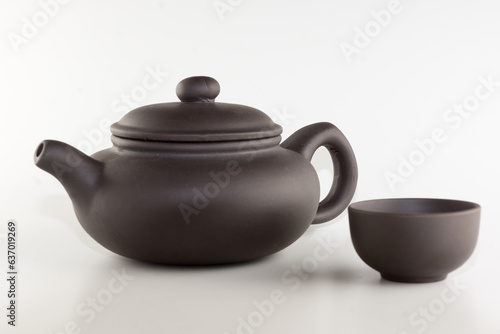 tea accessories isolated on white background