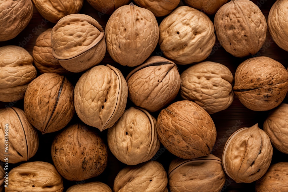 Walnut shell close-up background. Healthy food and nutrition, autumn and fall nuts. Hard shell of walnuts. Good walnut oil and nutrients. Walnut shell close-up background. Healthy food and nutrition, autumn and fall nuts. Hard shell of walnuts. Good walnut oil and nutrients.