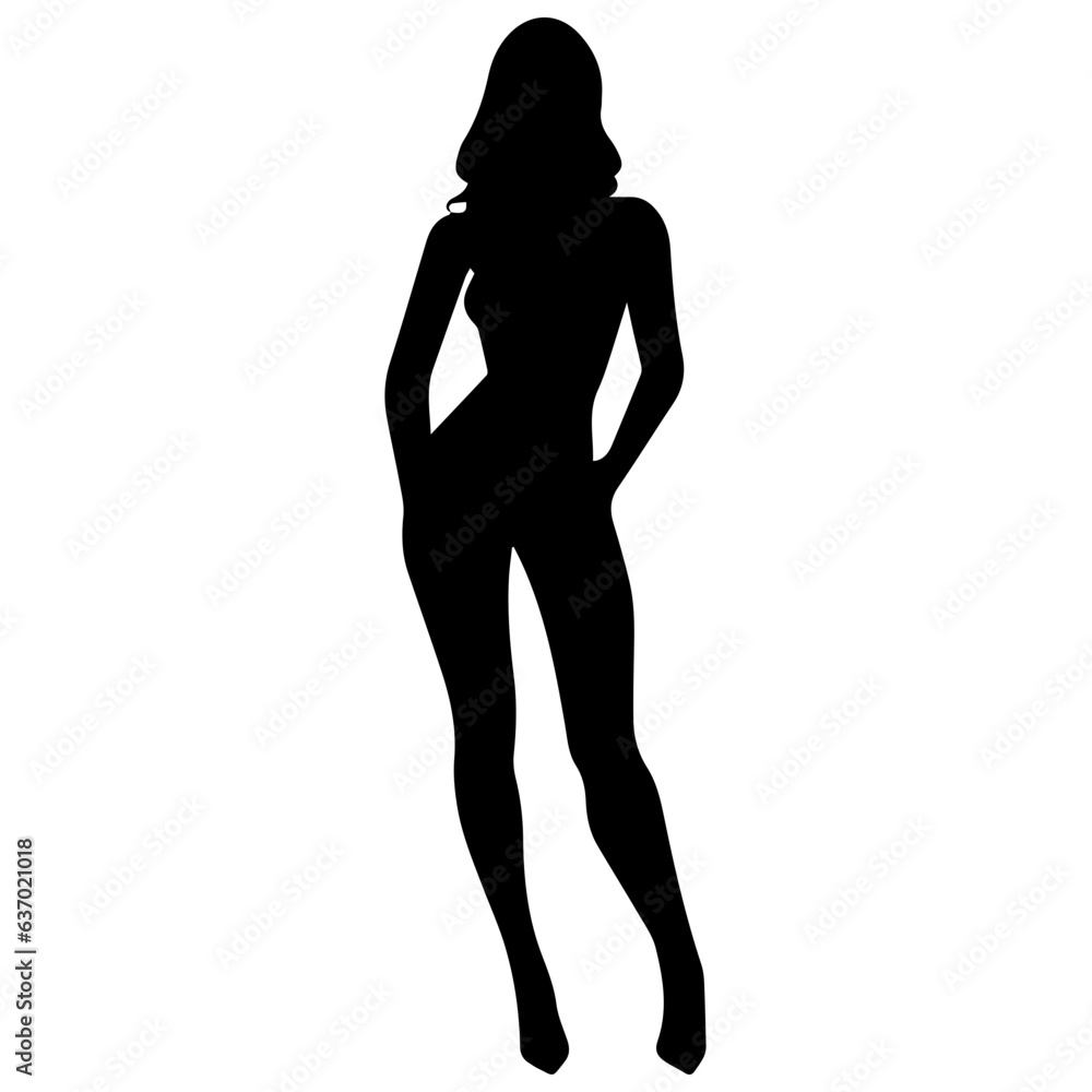 Women, group of businesswomen silhouettes. Isolated vector people Women, group of businesswomen silhouettes. Isolated vector people