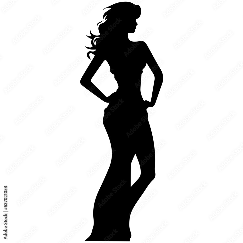 Women, group of businesswomen silhouettes. Isolated vector people Women, group of businesswomen silhouettes. Isolated vector people