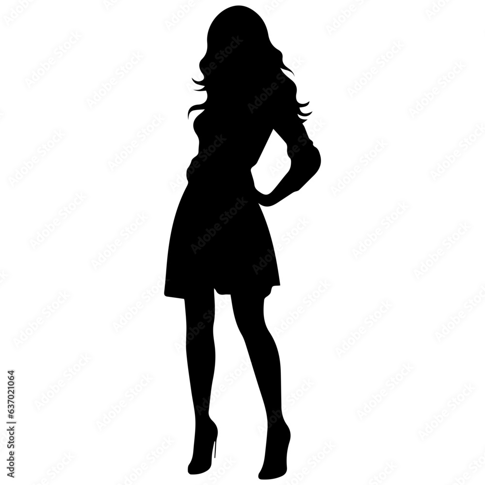 Women, group of businesswomen silhouettes. Isolated vector people Women, group of businesswomen silhouettes. Isolated vector people