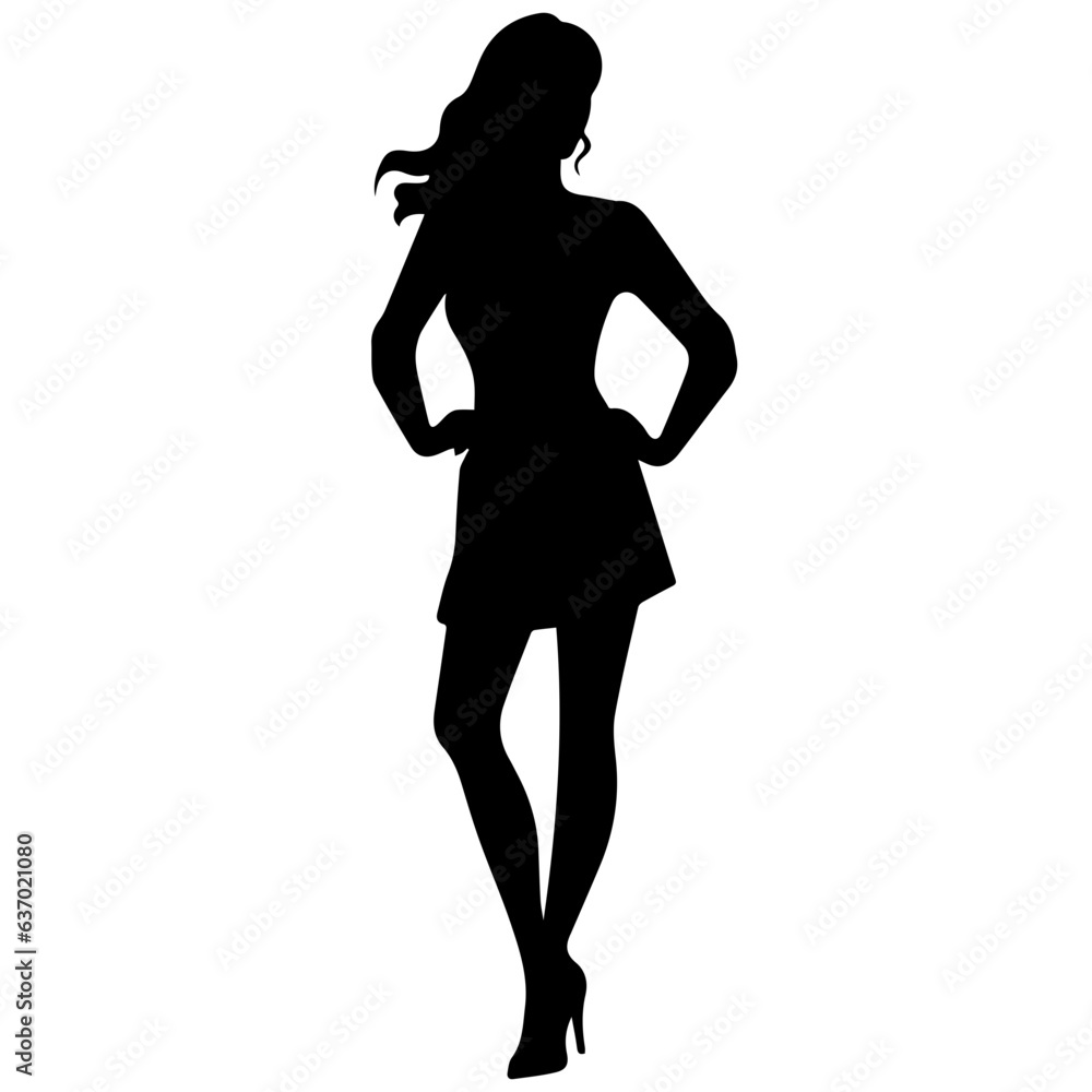 Women, group of businesswomen silhouettes. Isolated vector people Women, group of businesswomen silhouettes. Isolated vector people