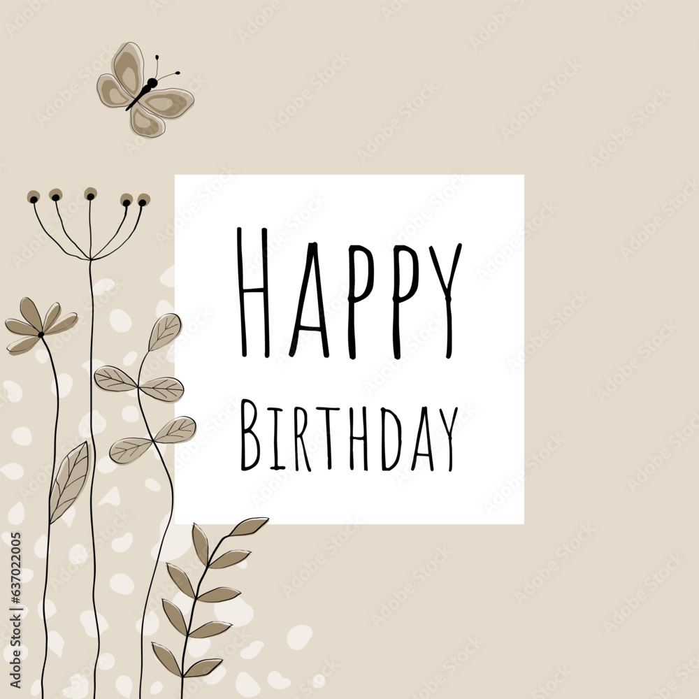 Happy Birthday Schriftzug in englischer Sprache Alles Gute zum