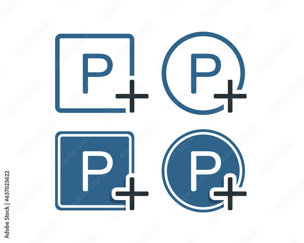 Add parking icon. Illustration vector Add parking icon. Illustration vector
