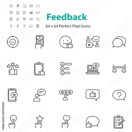 set of feedback icon, review, testimonial, customer experience