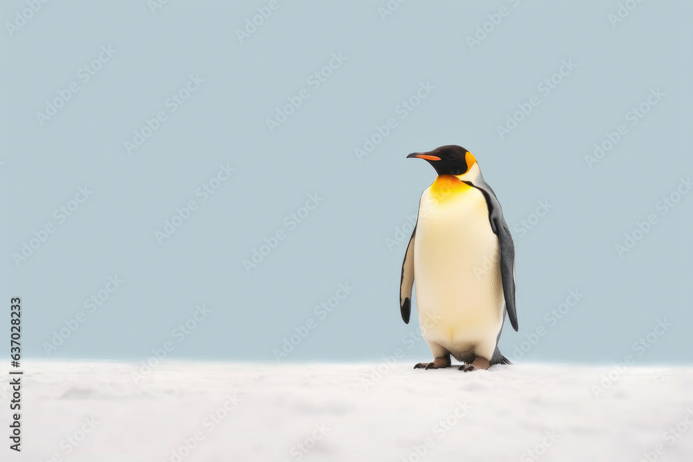 Naklejka premium Majestic Emperor Penguin in Its Natural Habitat