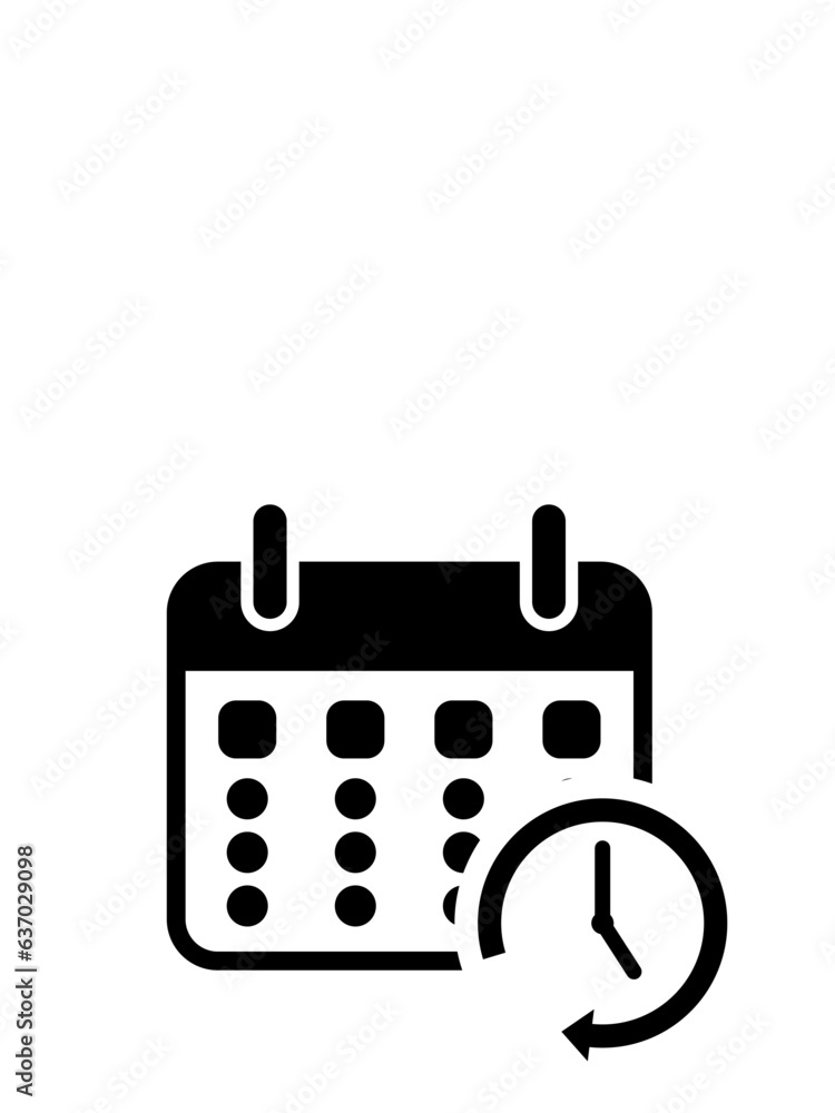Calendar, schedule icon with white background.