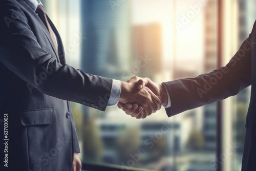 Business Success: Professional Handshake between Colleagues