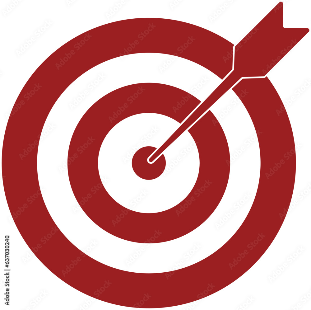 dart on target icon vector dart on target icon vector