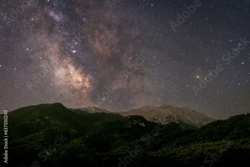 Milky Way above Mount Olympus