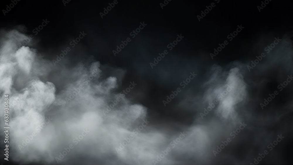 blurred smoke on black background realistic smoke on floor for overlay different projects design background for promo, trailer, titles, text, opener backdrop - obrazy, fototapety, plakaty 