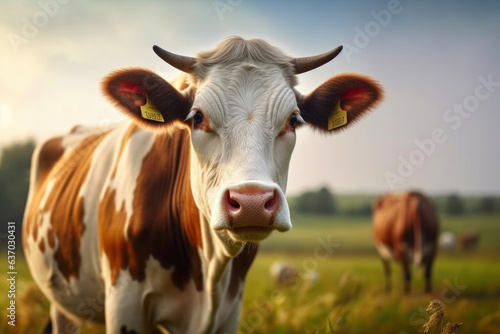 Farm Life Beauty: Cow in Natural Setting