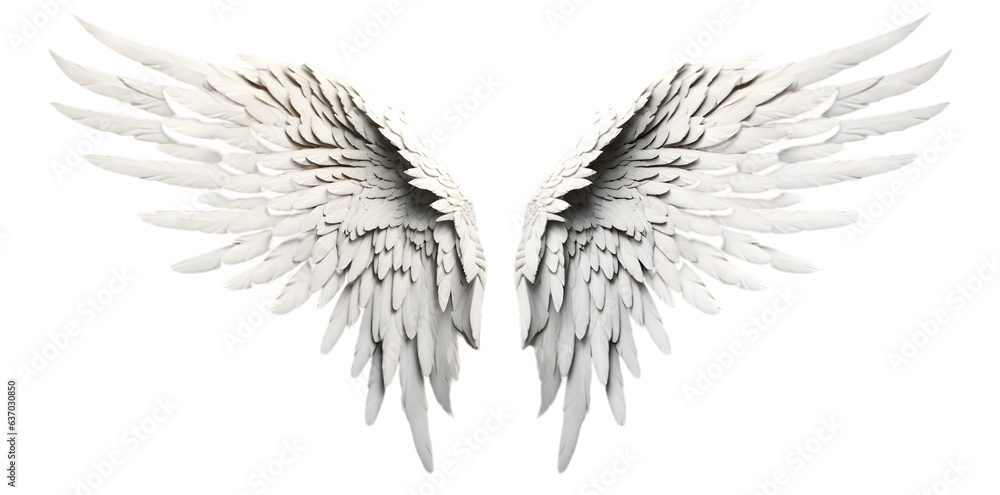 White wings isolated on transparent background White wings isolated on transparent background