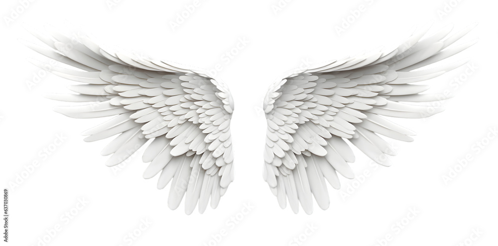 White wings isolated on transparent background White wings isolated on transparent background
