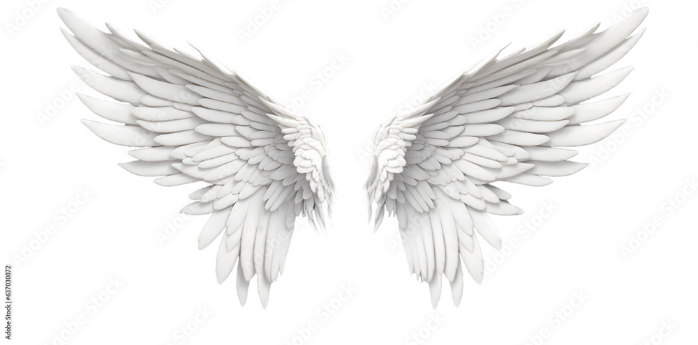 Obraz premium White wings isolated on transparent background