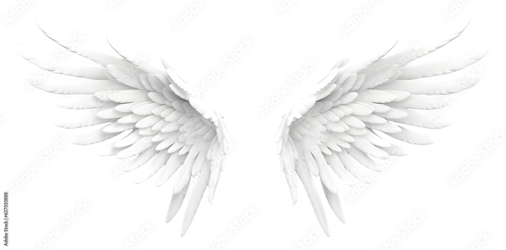 Obraz premium White wings isolated on transparent background