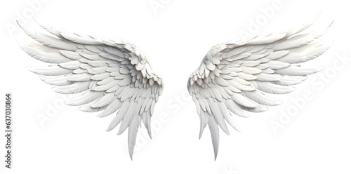 White wings isolated on transparent background