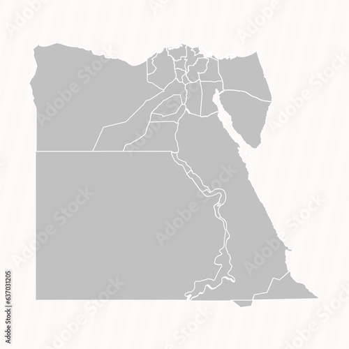 Detailed Map of Egypt With States and Cities
