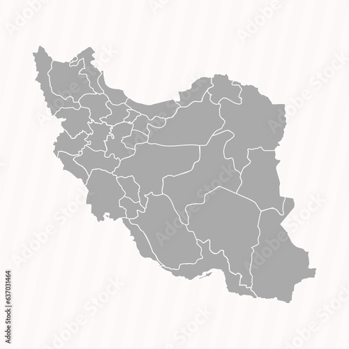 Detailed Map of Iran With States and Cities